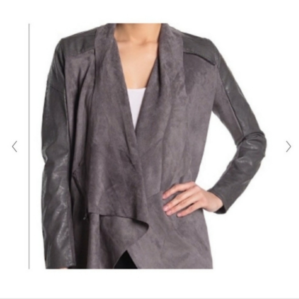 Blank NYC faux suede and faux leather jacket